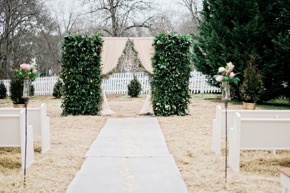 ivy overgrown wedding arch
