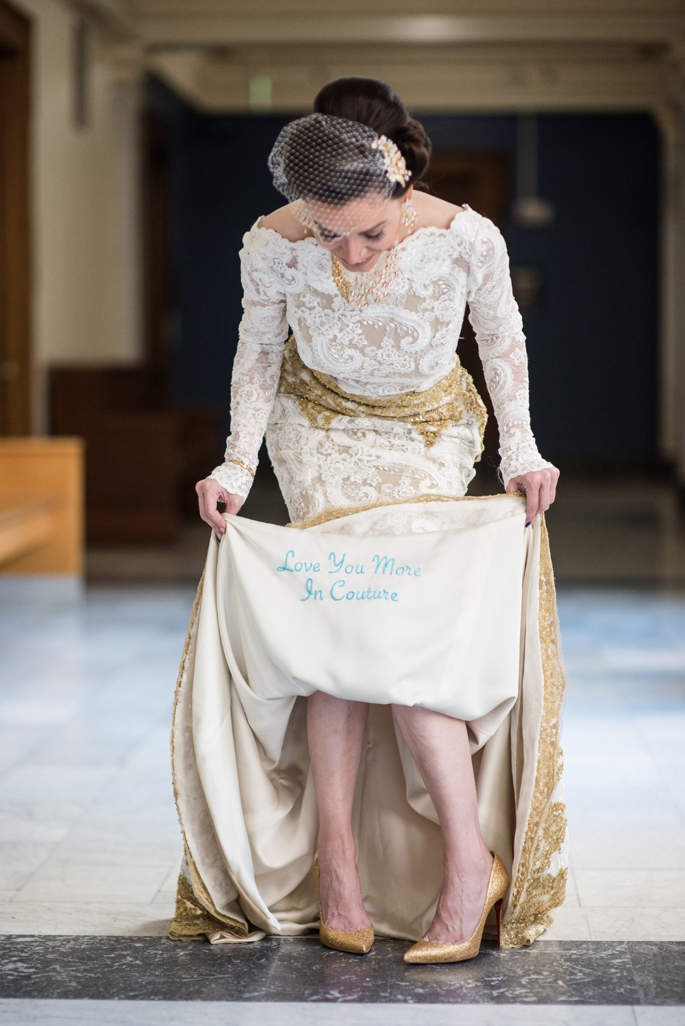 Bride reveals dress message: Love You More In Couture