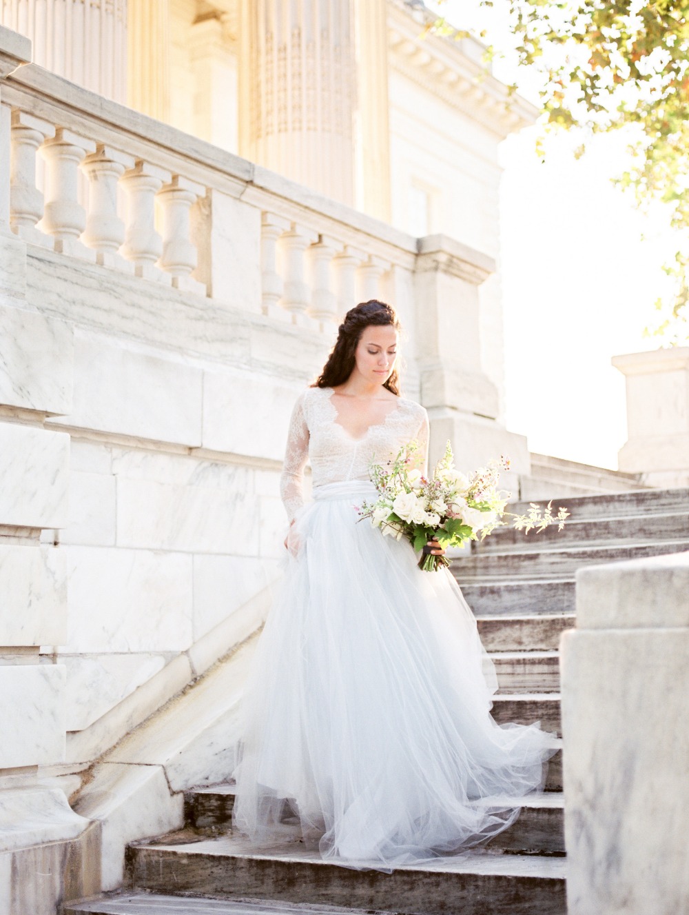 Gorgeous lace and tulle wedding dress