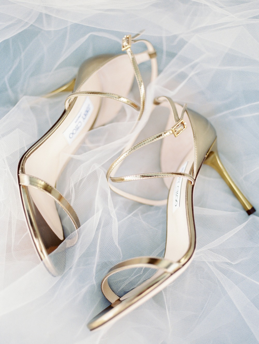 Gold Jimmy Choo heels