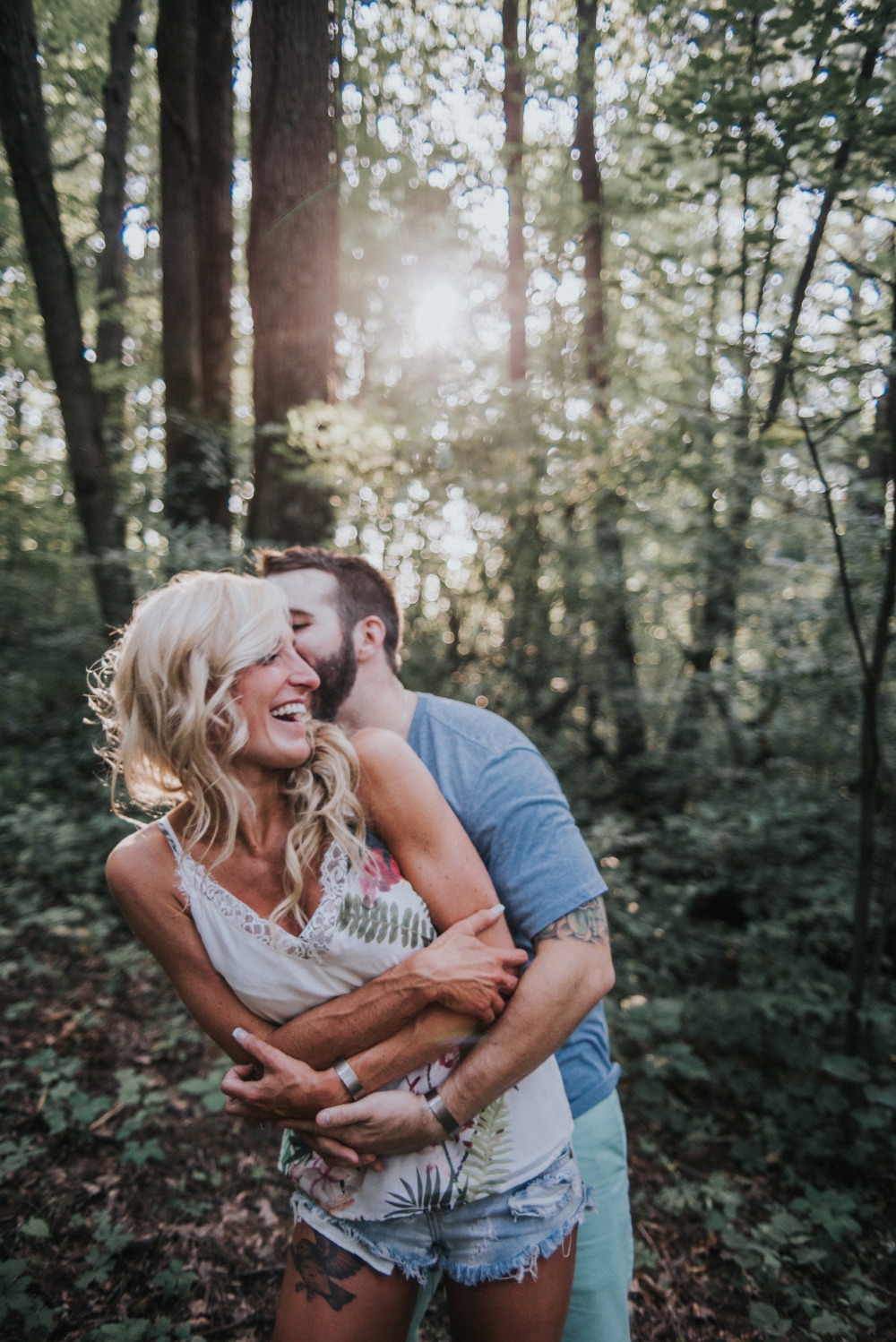 fun and sweet engagement session hike