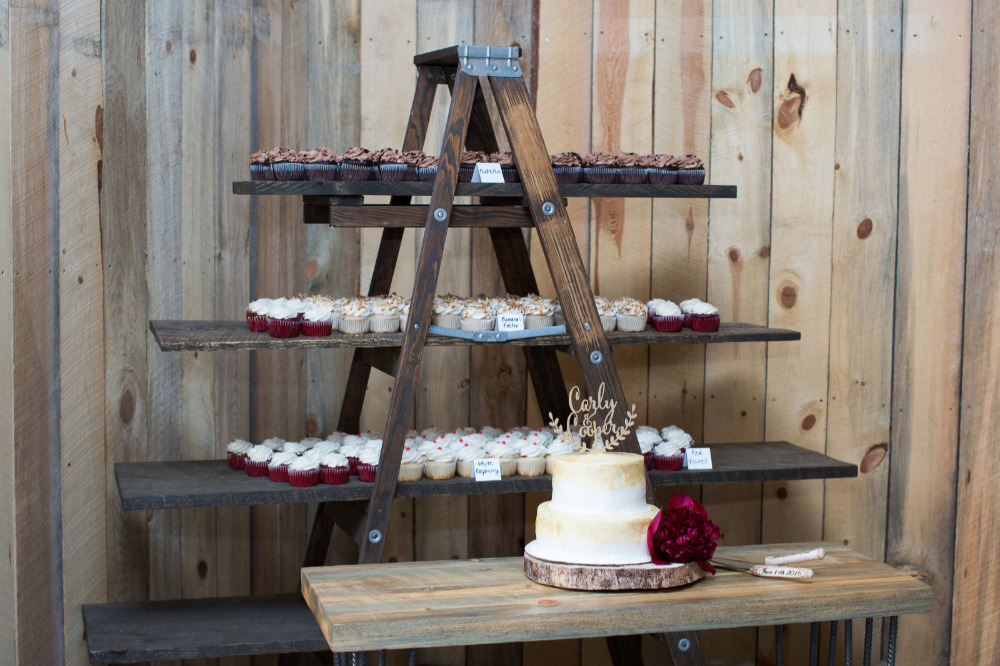 ladder cupcake tower display
