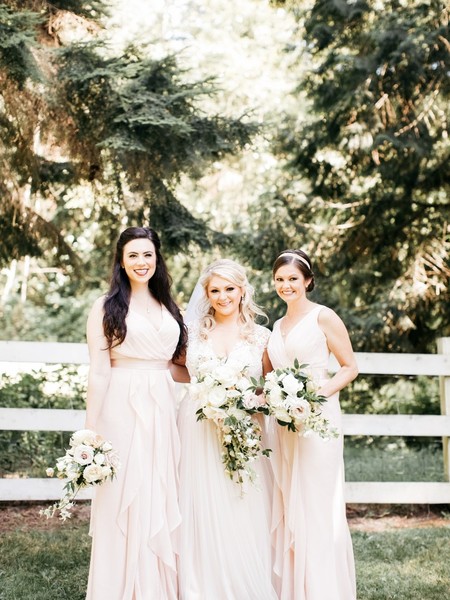Natural Blush and Gold Woodsy Wedding