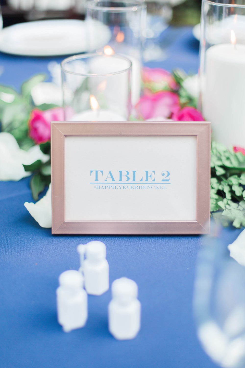 Framed table number
