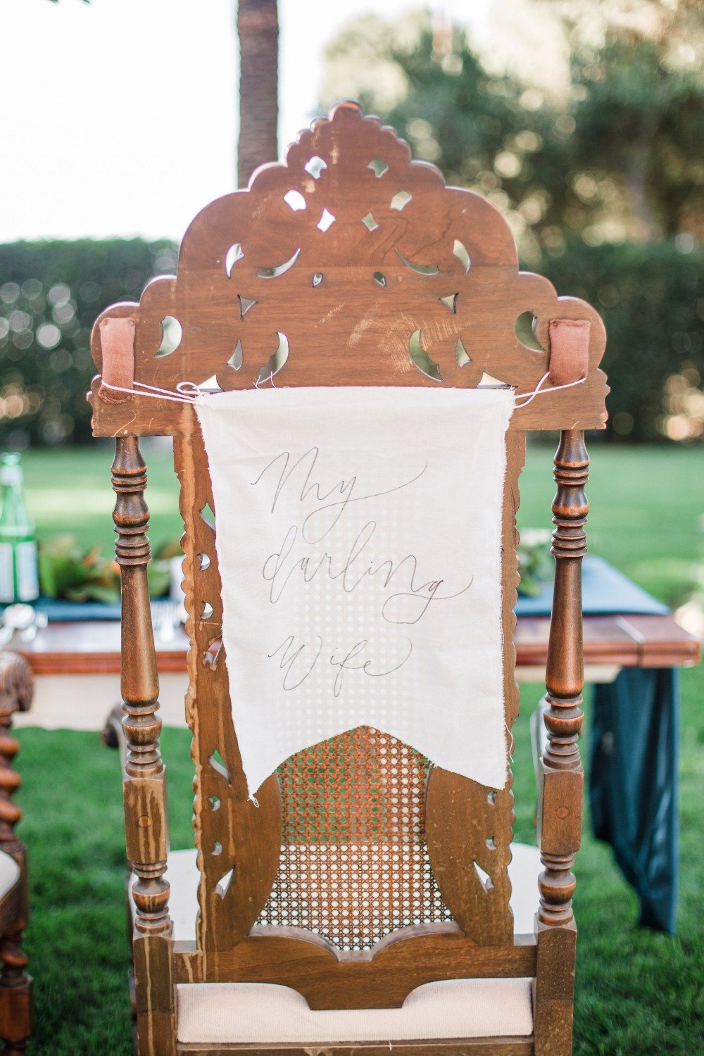 Calligraphy chair banner