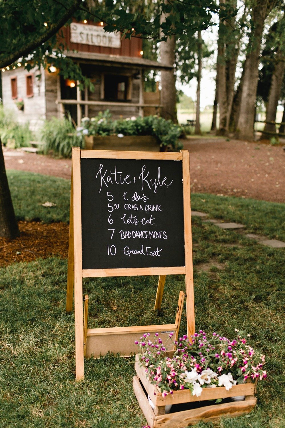Wedding chalkboard sign