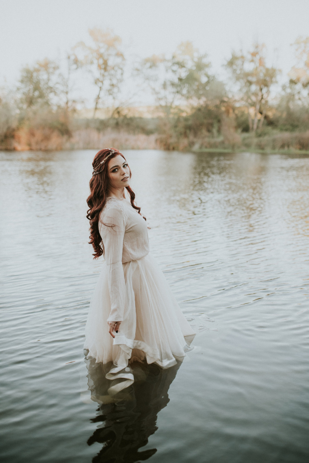 wedding photography in the river