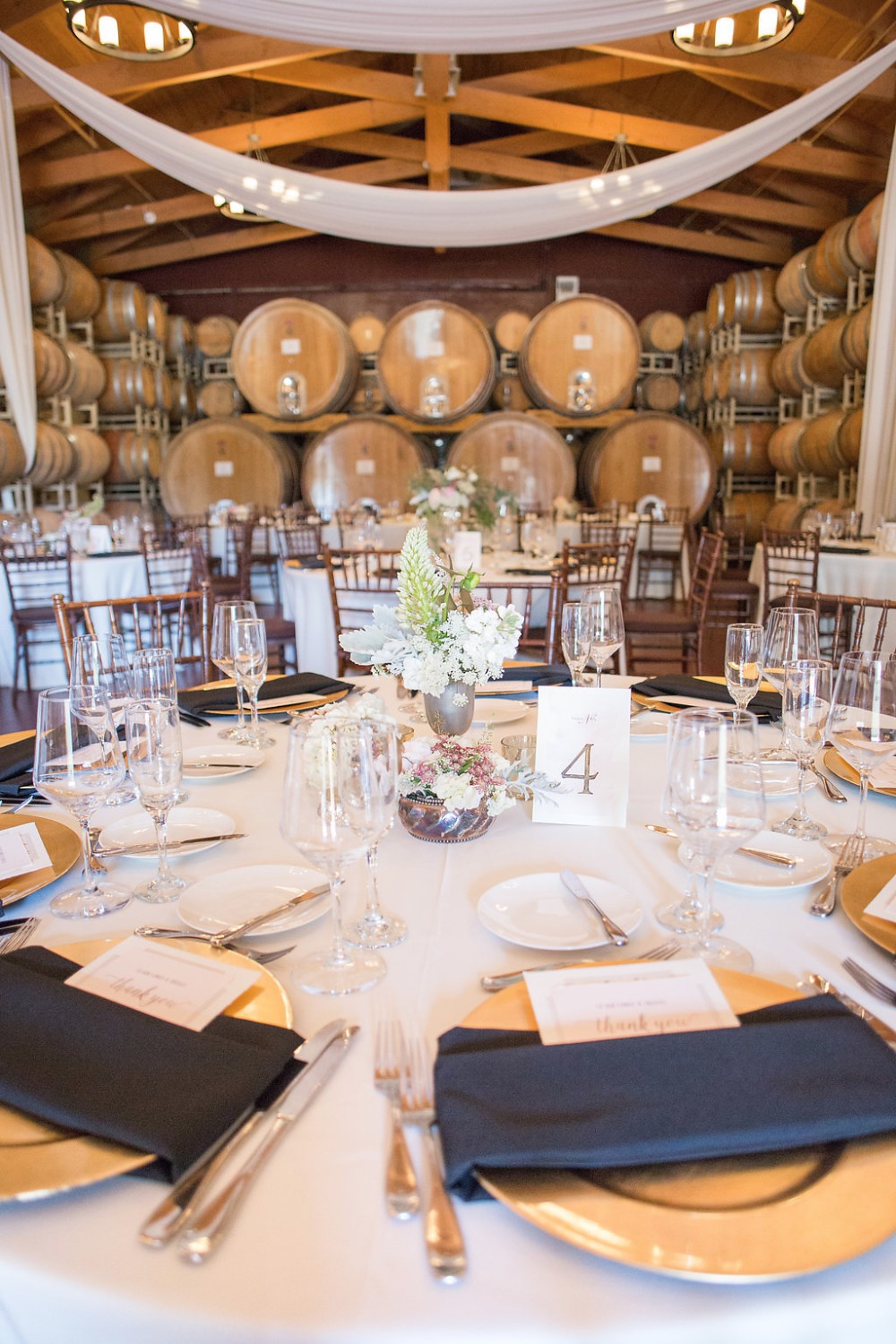 rustic barrel room at Ponte Winery