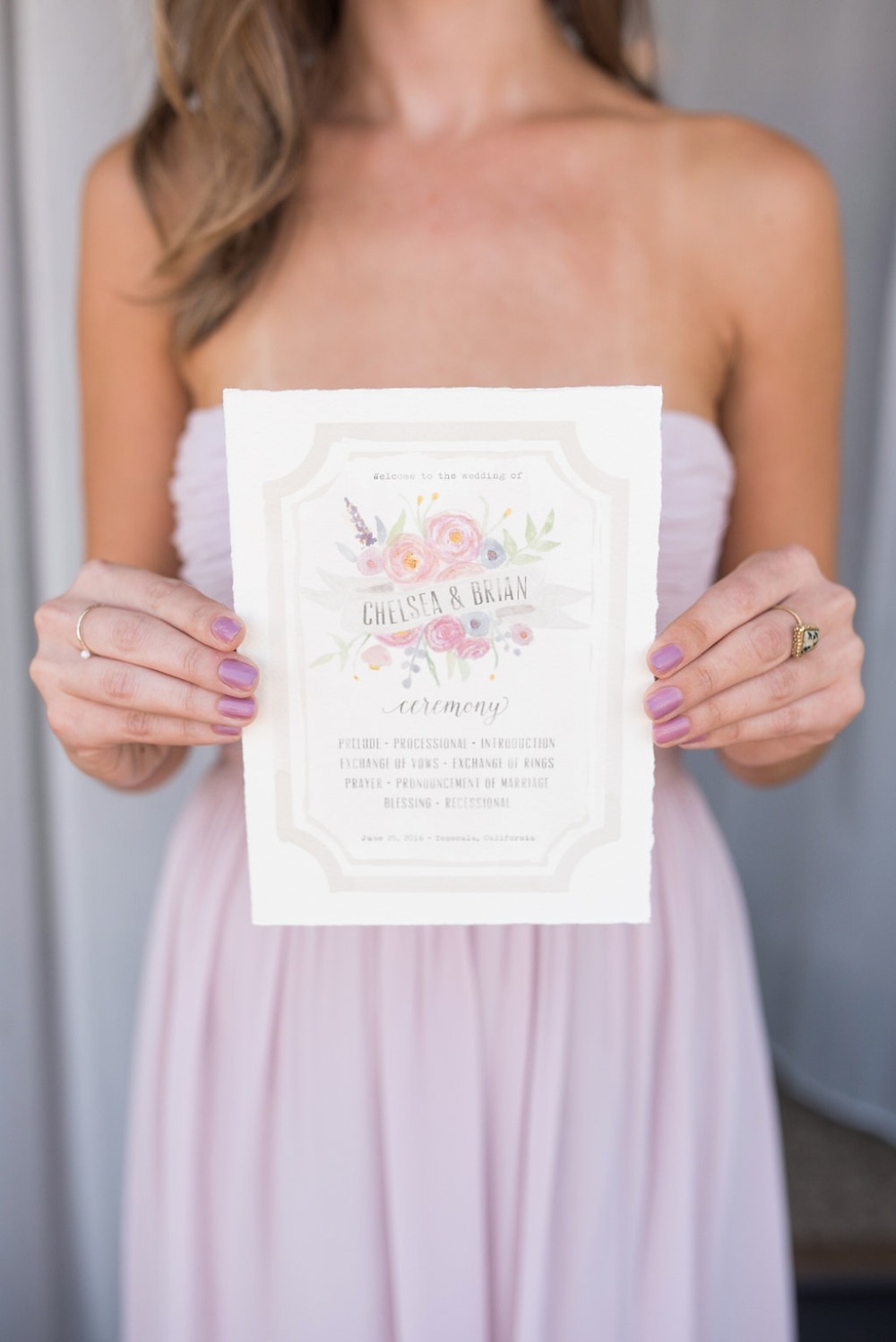 wedding invitations designed and painted by the bride