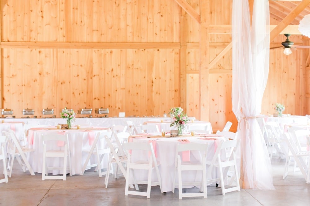White and pink reception