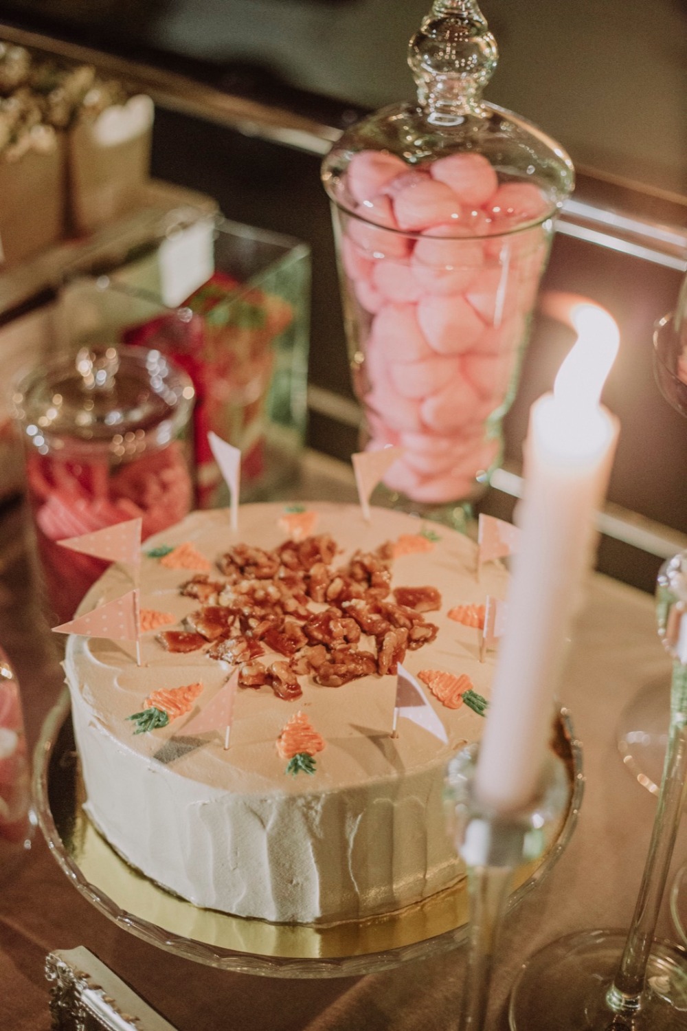 Simple and cute carrot wedding cake