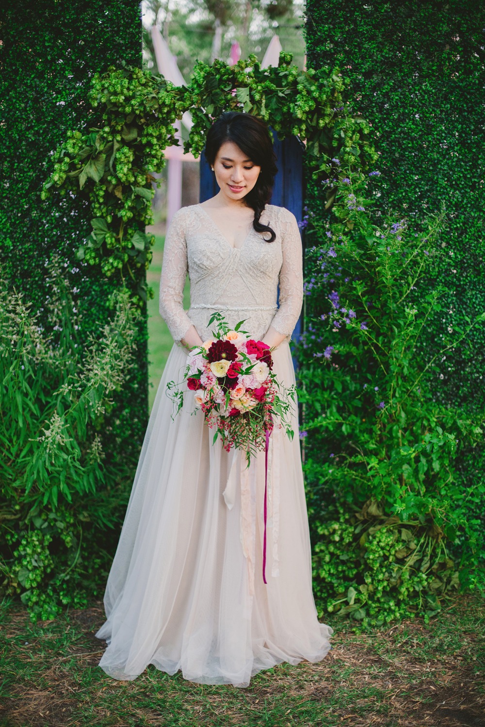 Gorgeous gown and bouquet
