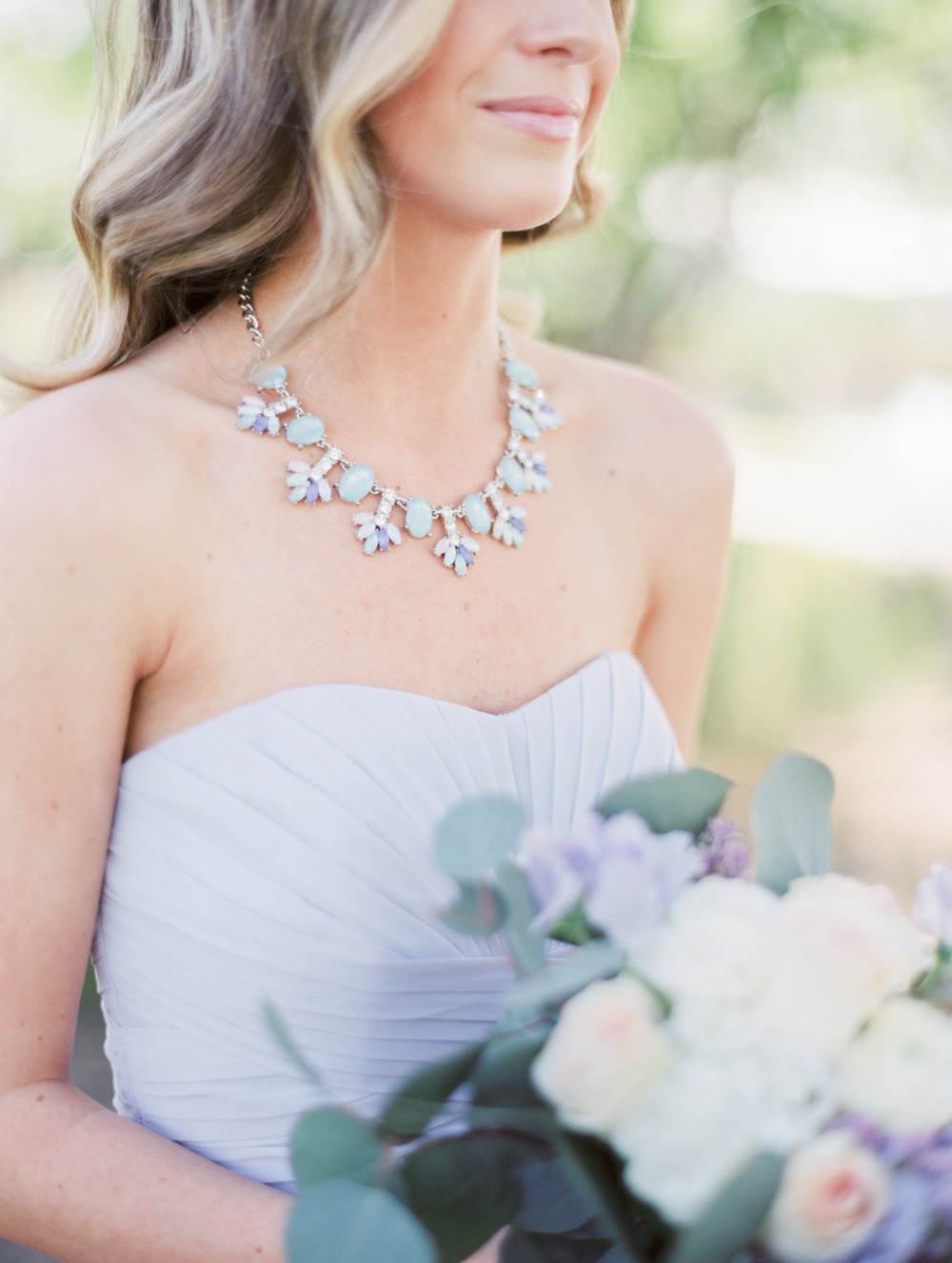 lovely pastel bridesmaids necklace