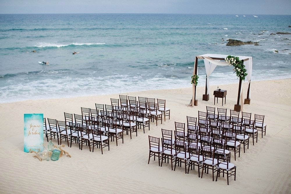 Seaside beach wedding in Cabo