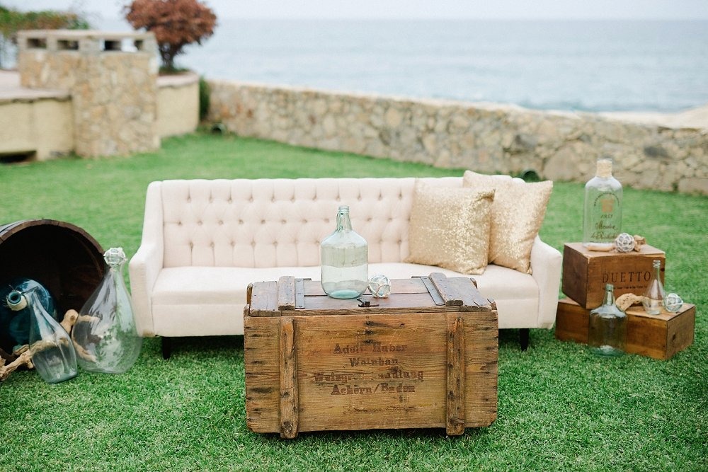 Chic lounge area for wedding