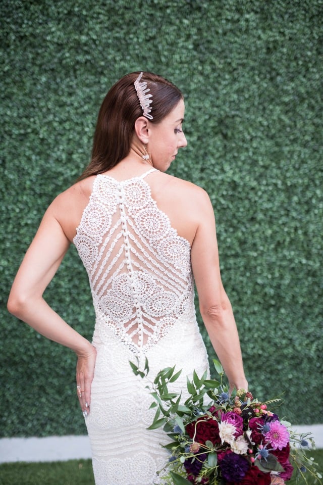 unique wedding dress with modern back style