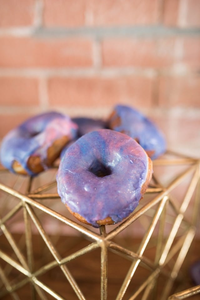 purple wedding donuts