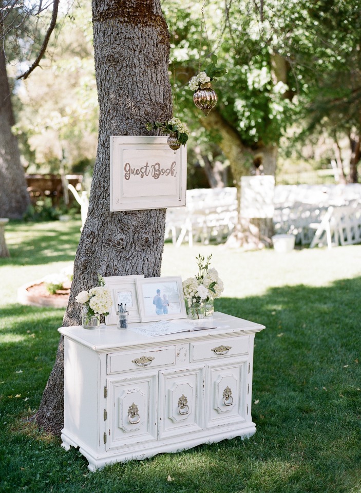 wedding guest book table