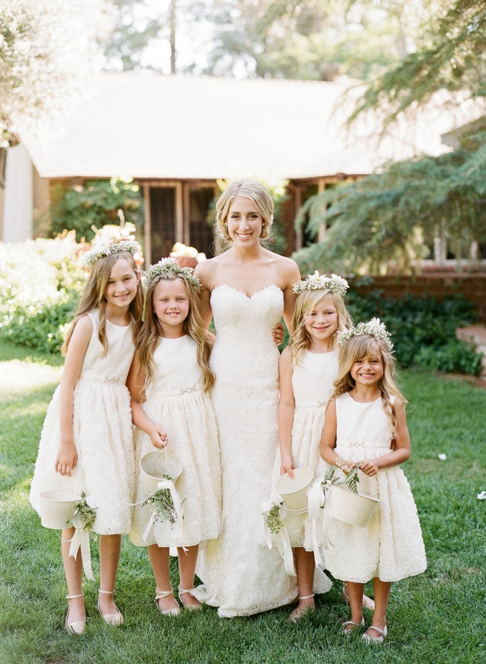 a whole flock of flower girls