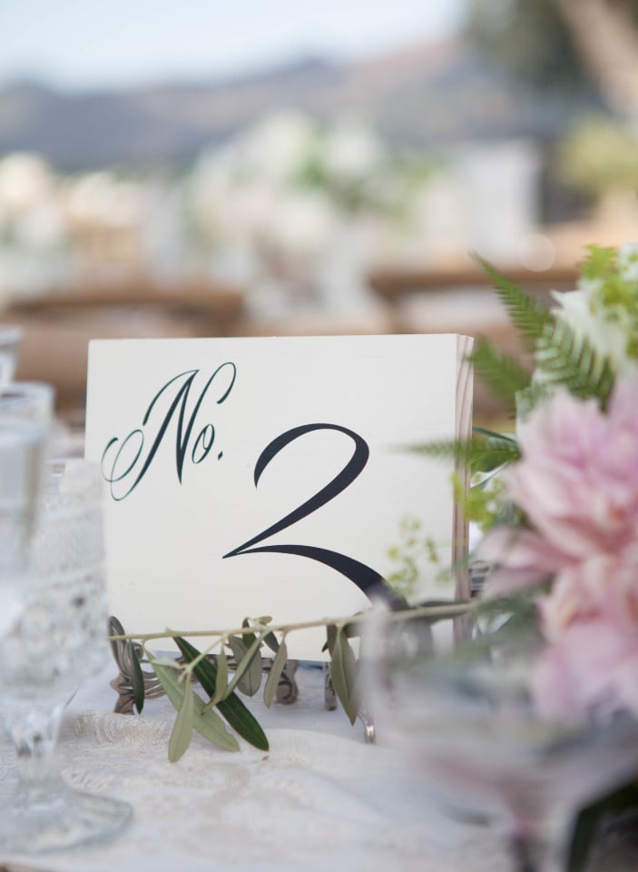 pretty classic wedding table numbers