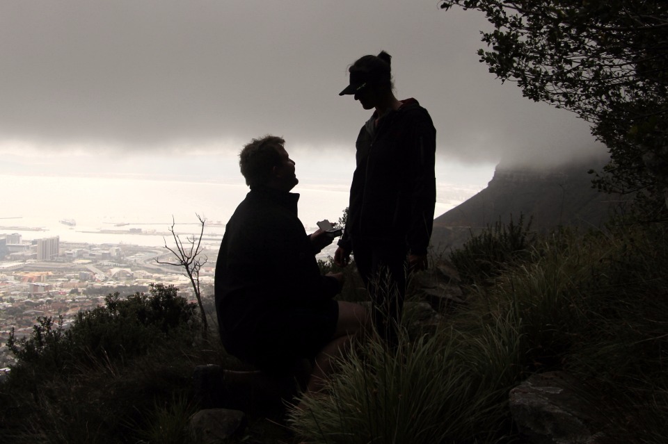 proposal on a hike