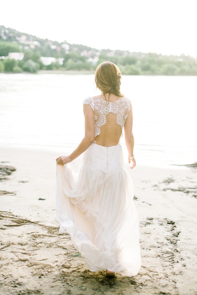 Beautiful lace open back dress