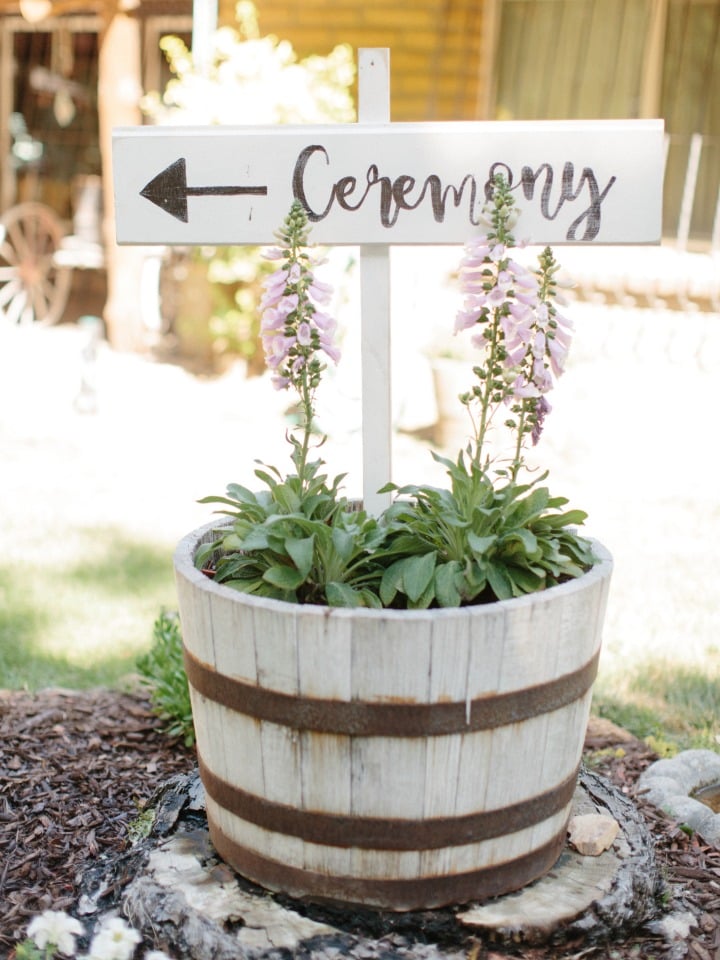 directional ceremony sign