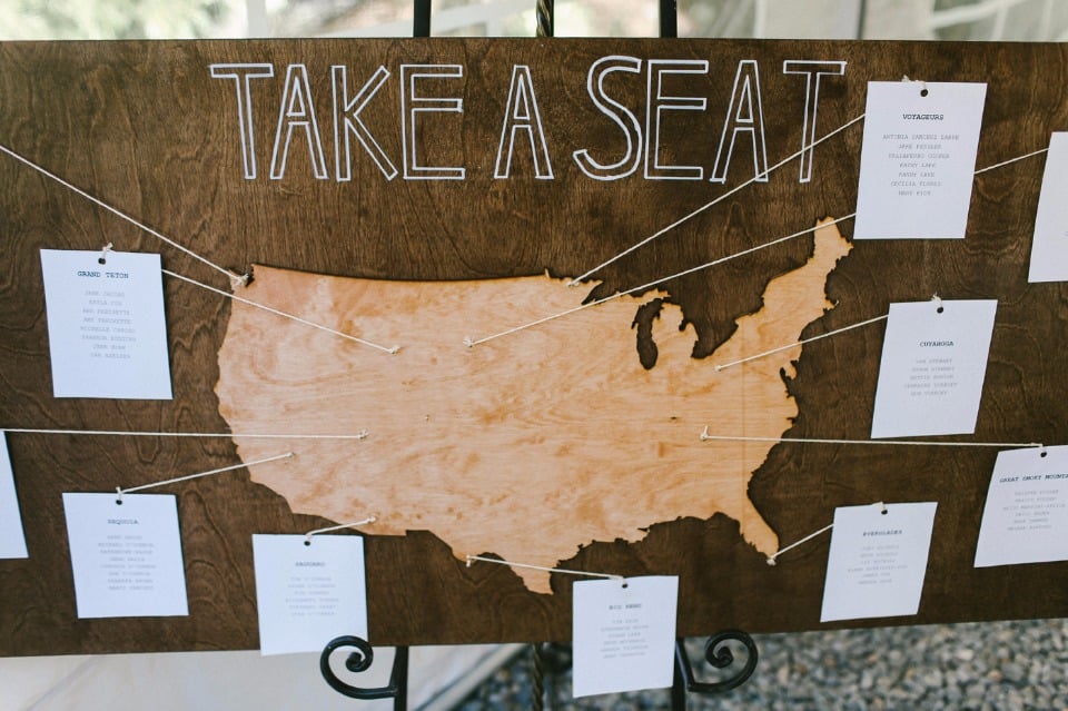 unique national park wedding seating chart