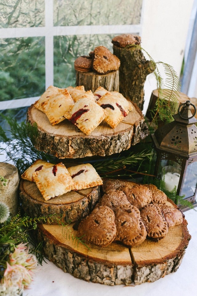 mini wedding tart dessert display
