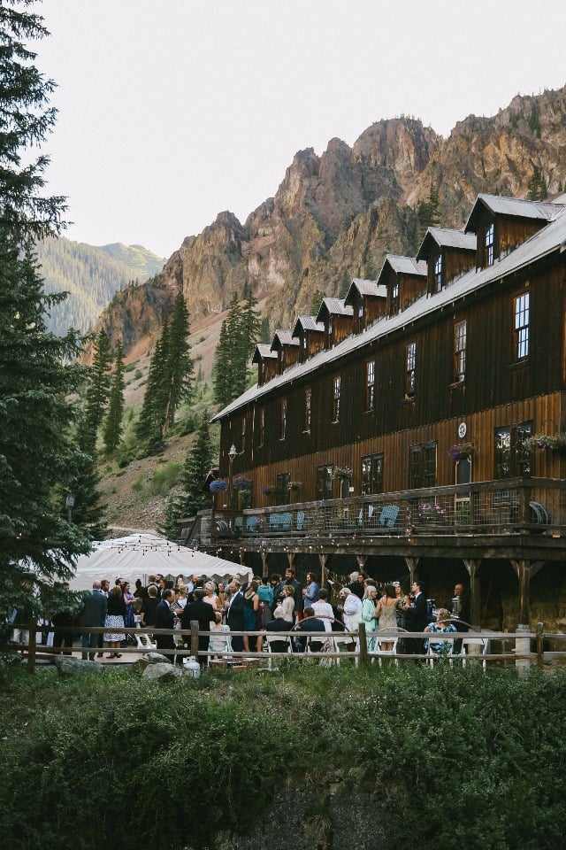 wedding reception at the Eureka Lodge in Colorado