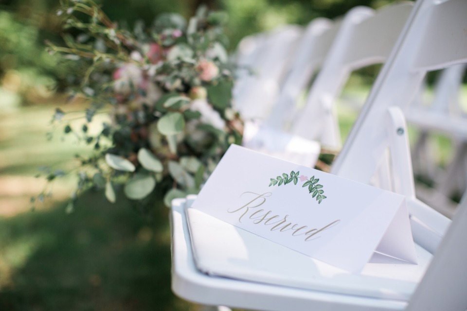 reserved wedding ceremony seats