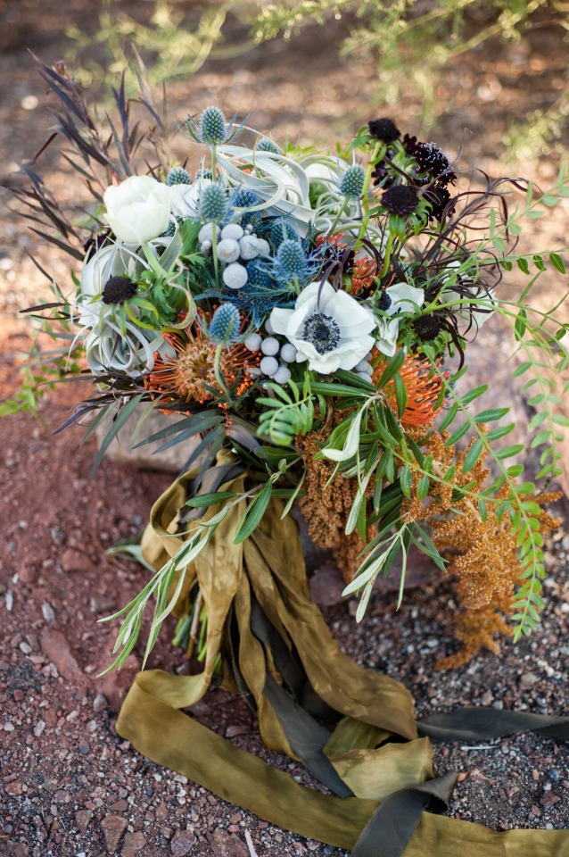 Desert blooms wedding bouquet