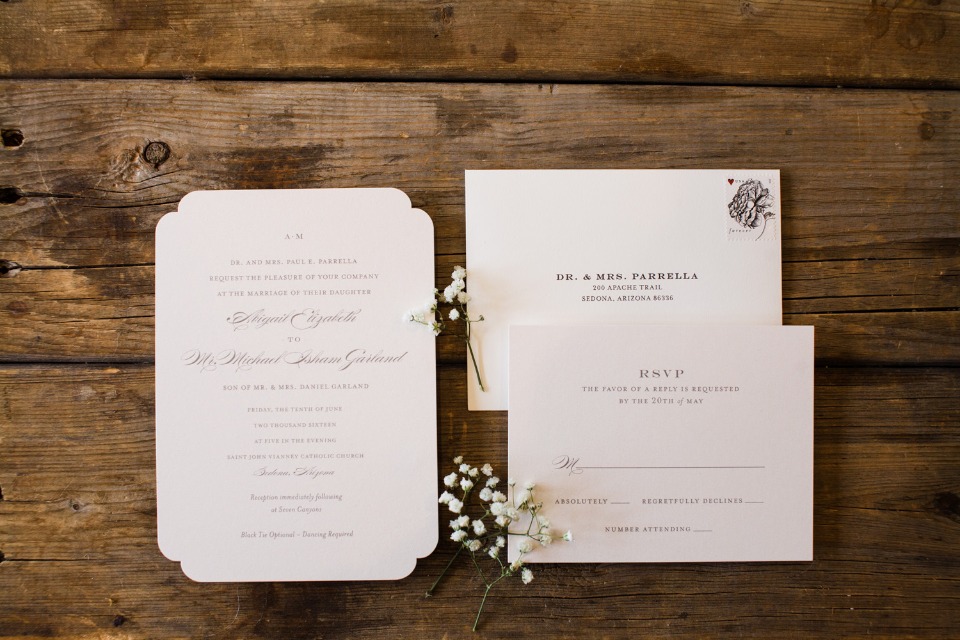 Simple and elegant wedding invitation