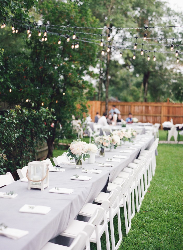back yard wedding reception seating
