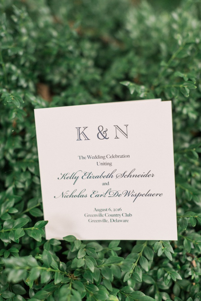 classic wedding invitations with monogrammed header