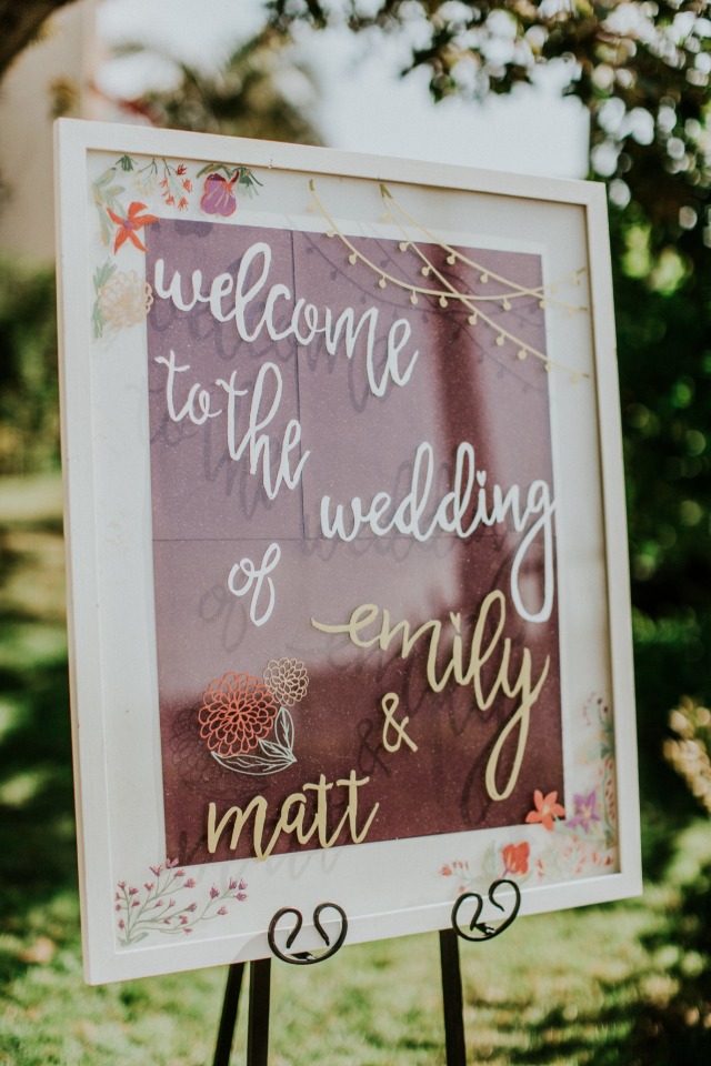DIY custom wedding sign