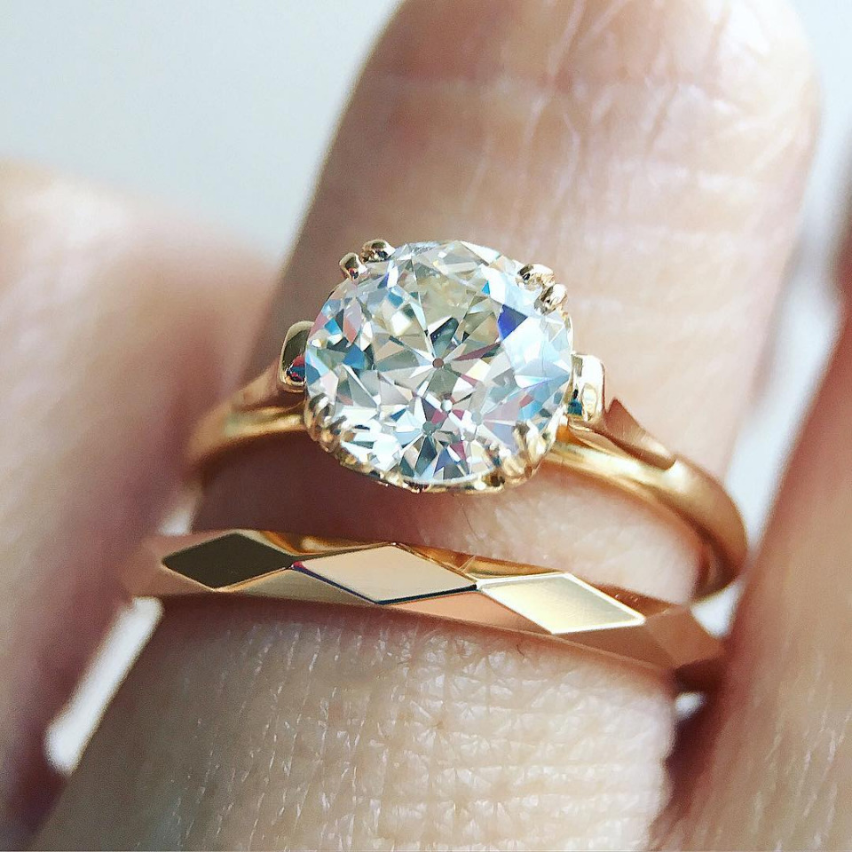 1.48ct Old European cut Sydnee diamond engagement ring