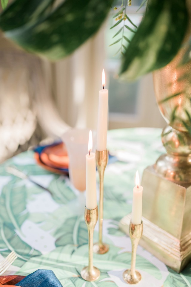 Candles are a romantic touch to any table
