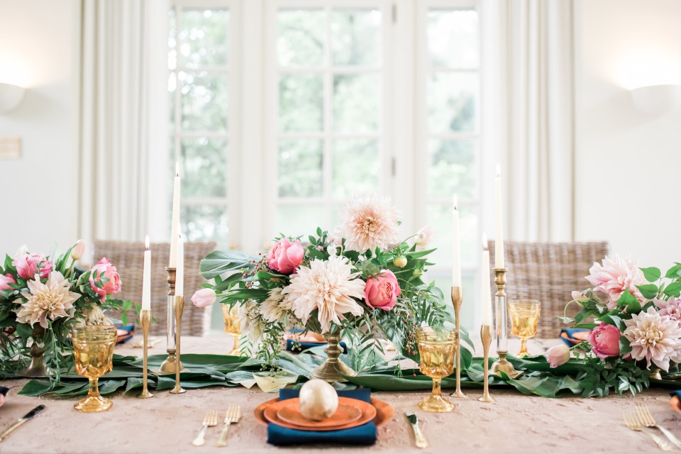 Pretty and organic floral centerpiece