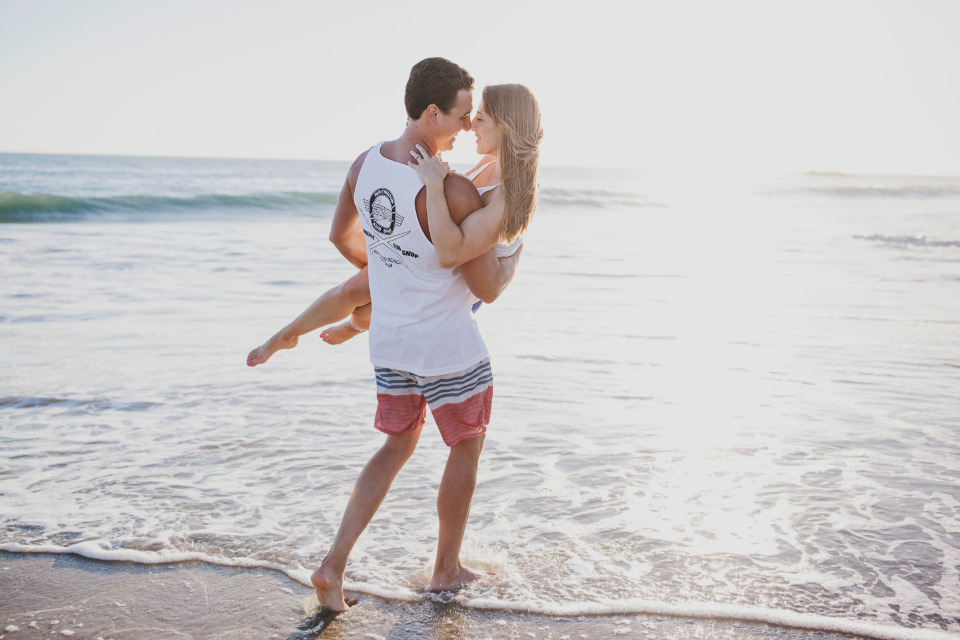 swimsuit beach engagement session