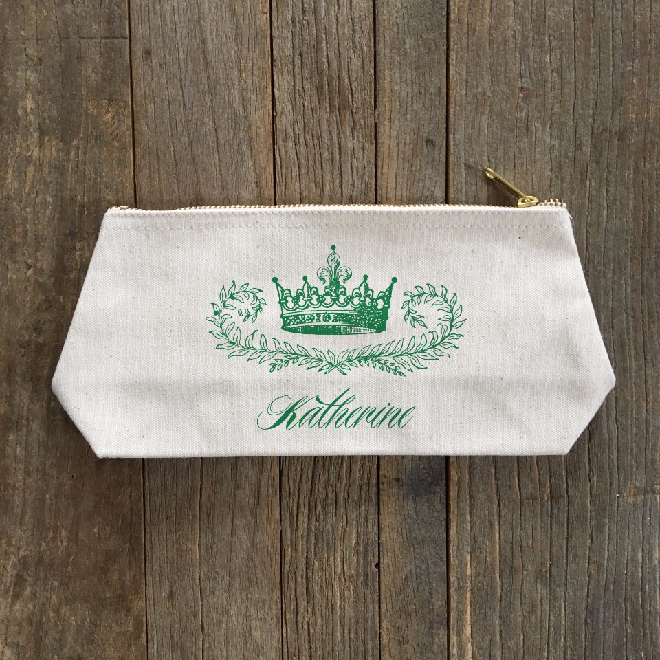 crown cosmetic pouch