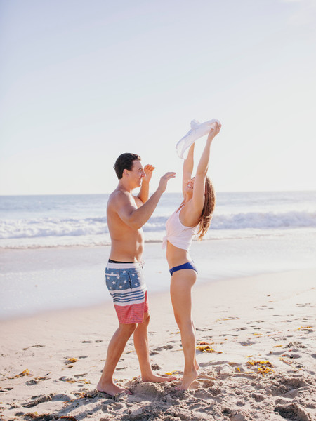 Laguna Beach Engagement Complete With Surfboards And Swimsuits