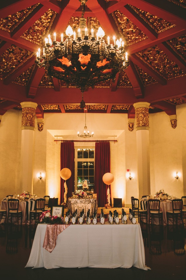 welcome table for the wedding reception
