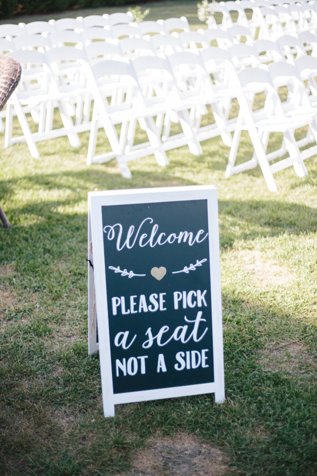 pick a seat wedding ceremony sign
