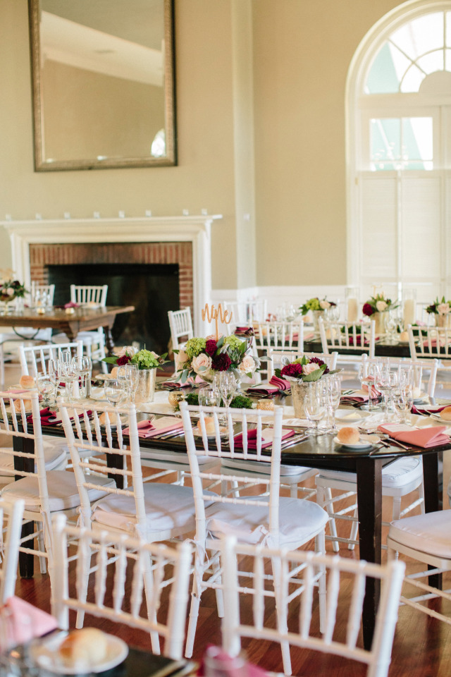 family seating style wedding reception