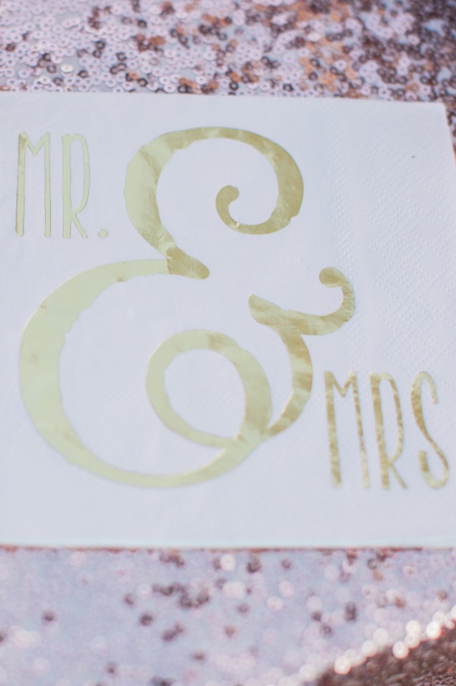 Mr and Mrs monogram napkins
