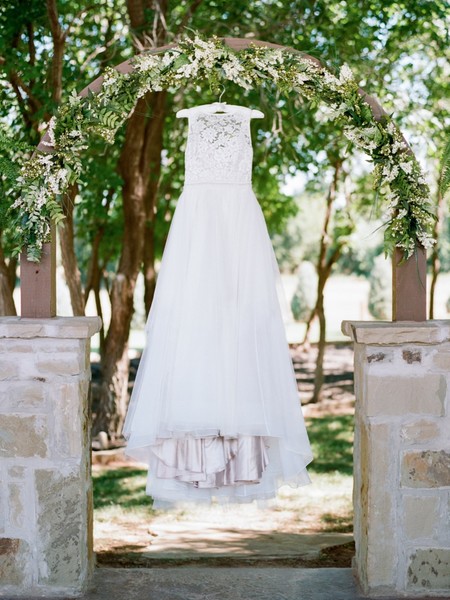 Natural Whimsical White and Green Outdoor Wedding In Oklahoma