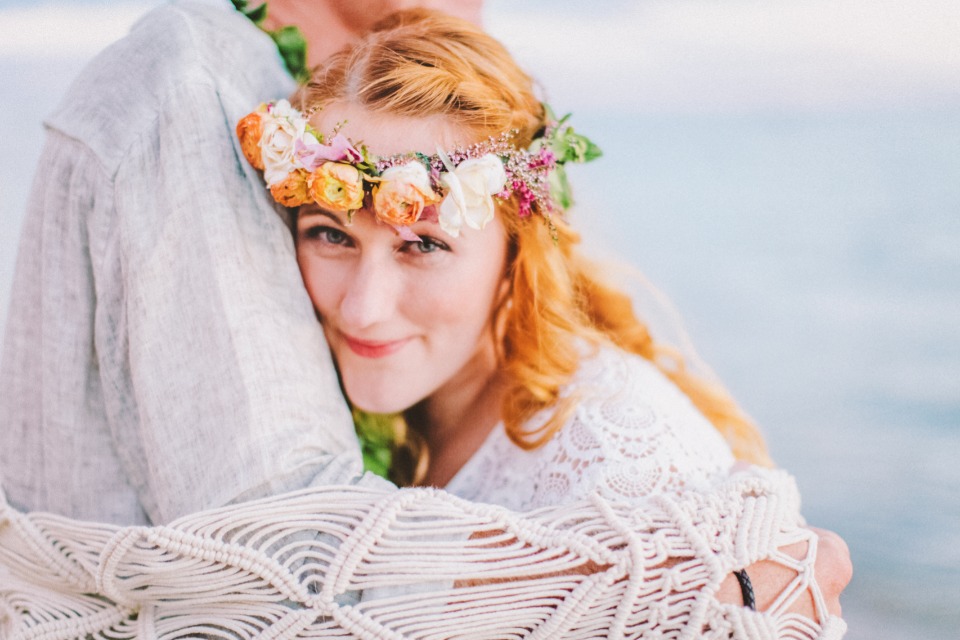 sweet boho style bride