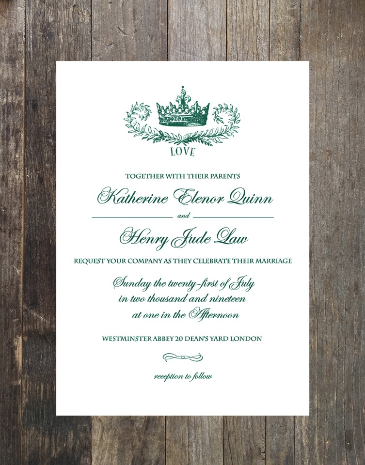 crown free printable wedding suite