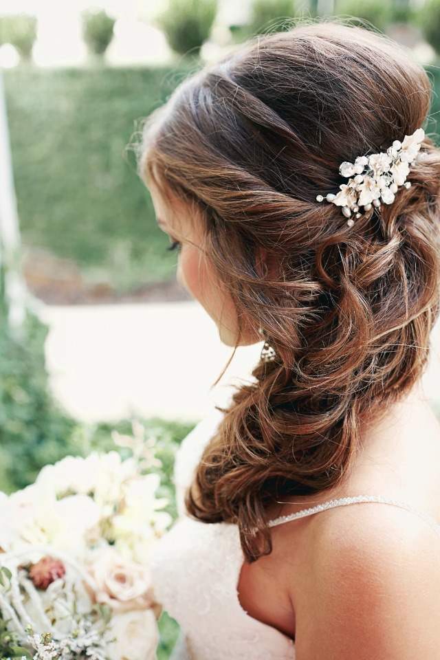 Romantic bridal hair